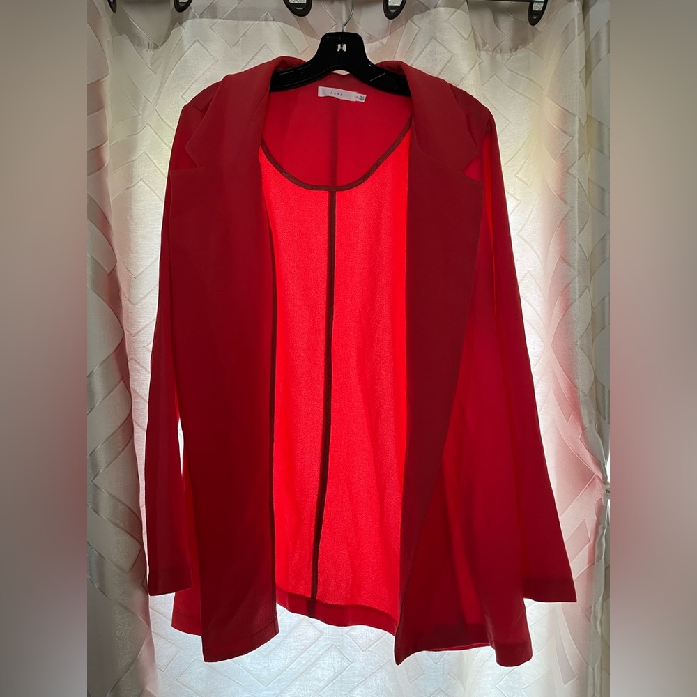 Lush Crepe Blazer, NWOT Size M (available in coral or black)
